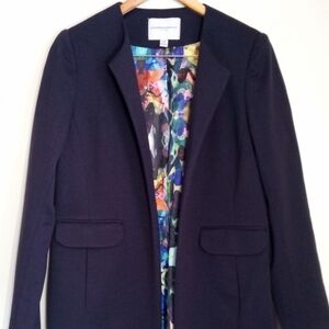 Katherine Barclay longline open front blazer women's size medium